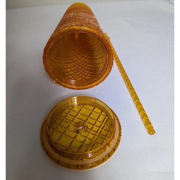 Starbucks 2022 Summer Orange Mango Ombre Jeweled Venti Cold Cup Tumbler 24oz - Picture 3 of 5